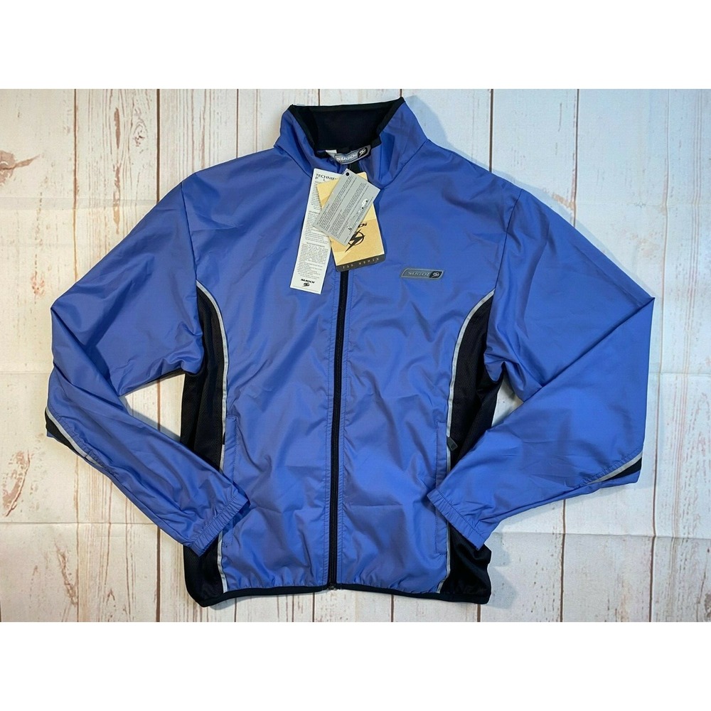 SUGOi Womens Full Zip Reflective Jacket Blue Size large NWT Running Active wear